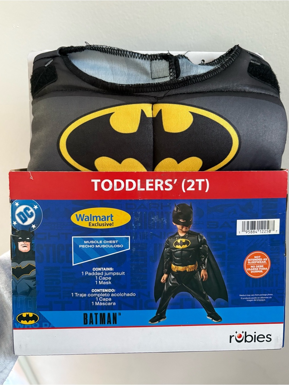 NEW DC Batman Halloween Costume Toddler Size 2T by Rubies